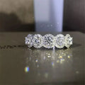 Silver Zircon Wedding Ring