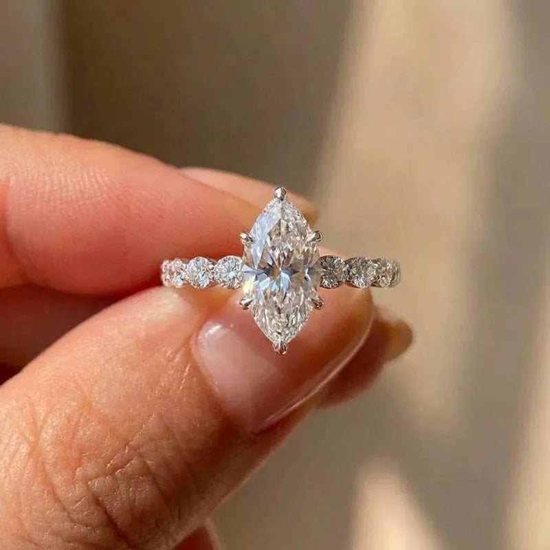 Marquise Zirconia Bridal Ring Set