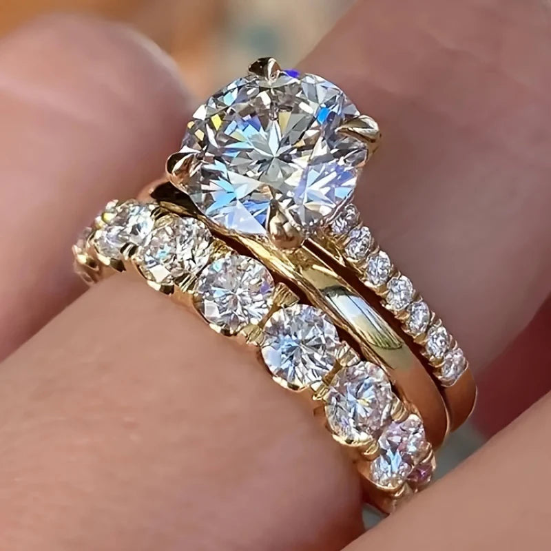 Nova Gold Bridal Ring Set