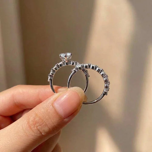 Marquise Zirconia Bridal Ring Set