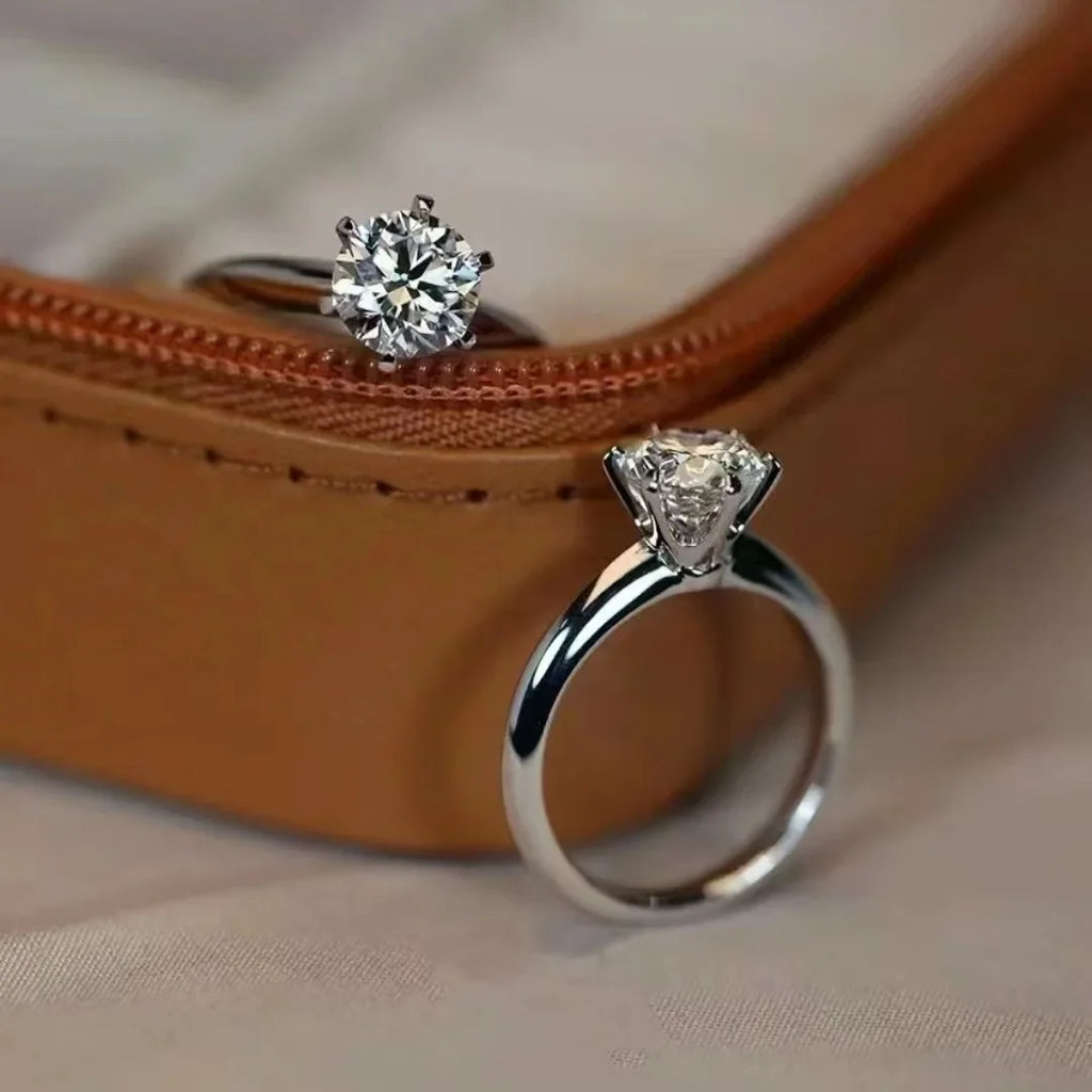 Moissanite Solitaire Engagement Ring