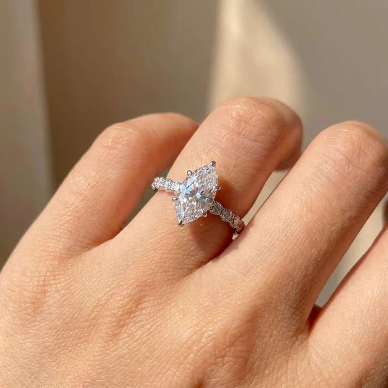 Marquise Zirconia Bridal Ring Set